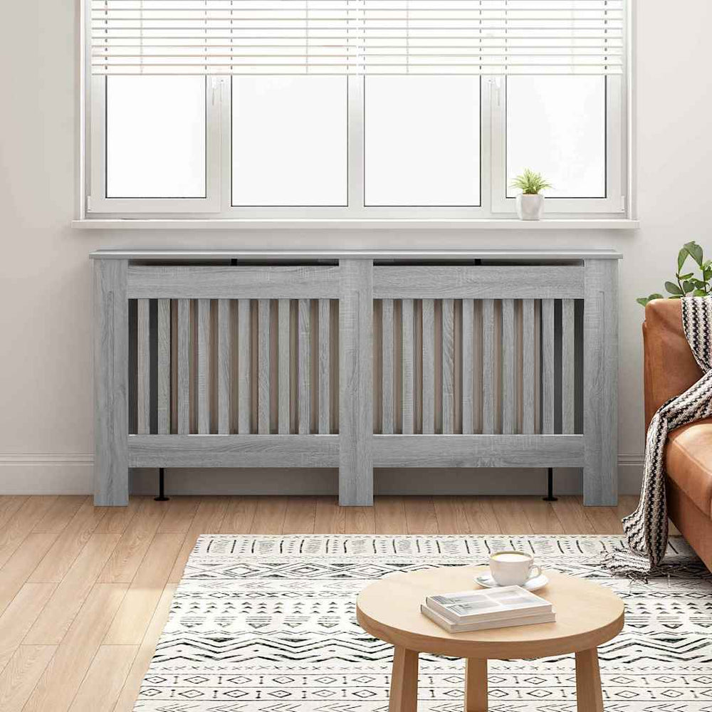 Vidaxl radiatorafdekking grijs sonoma 172 x 19 x 81,5 cm bewerkt hout