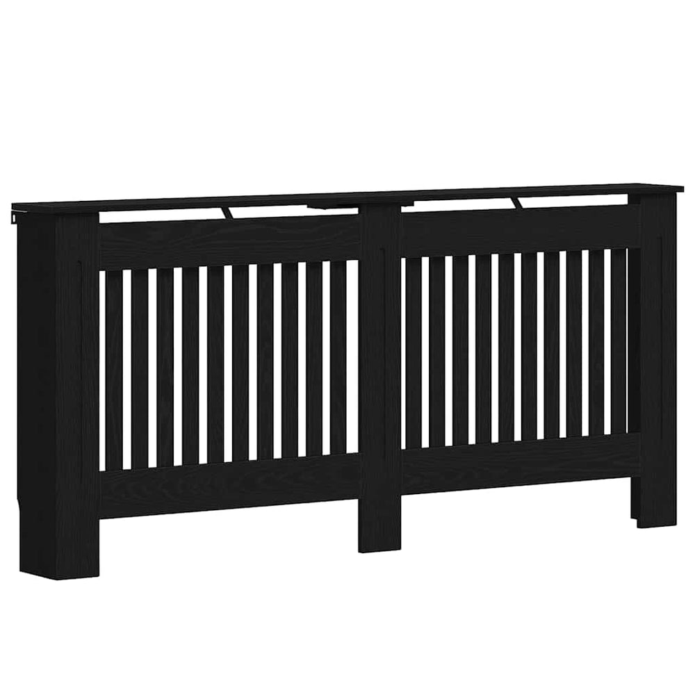 Vidaxl radiatorafdekking zwart eiken 172 x 19 x 81,5 cm bewerkt hout
