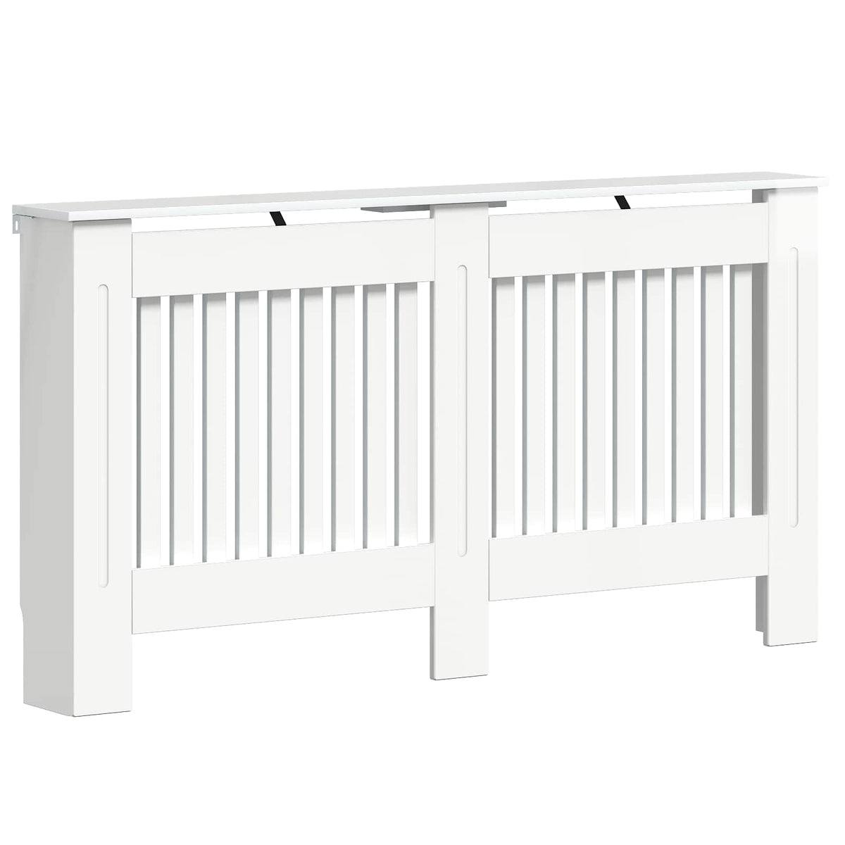 Vidaxl radiatorafdekking hoogglans wit 152 x 19 x 81,5 cm bewerkt hout