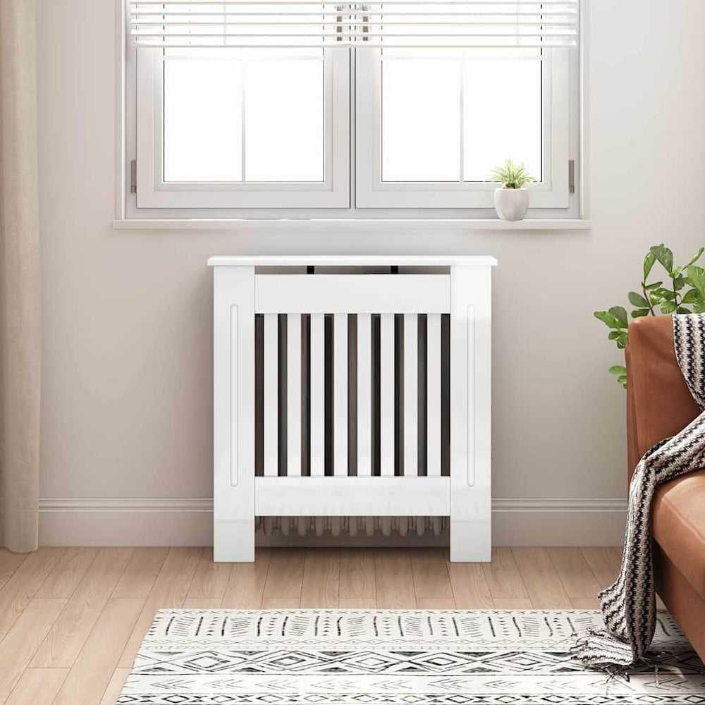 Vidaxl radiatorafdekking hoogglans wit 78 x 19 x 81,5 cm bewerkt hout