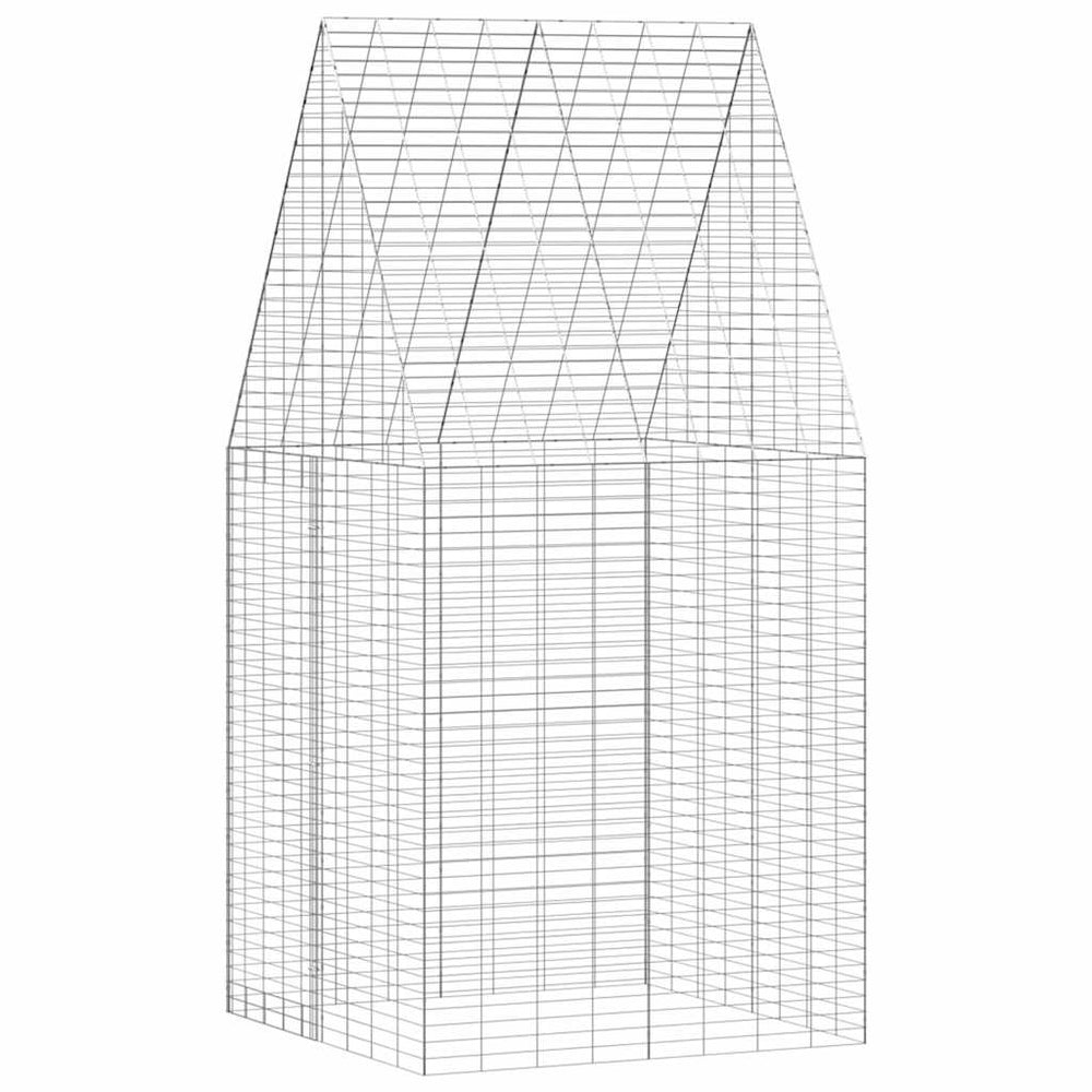 Vidaxl konijnenkooi zilver 400 x 100 x 210 cm gegalvaniseerd staal