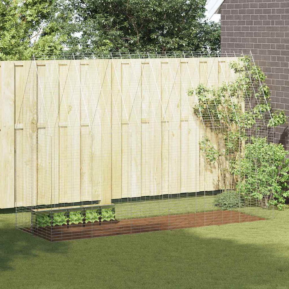 Vidaxl konijnenkooi zilver 300 x 100 x 210 cm gegalvaniseerd staal
