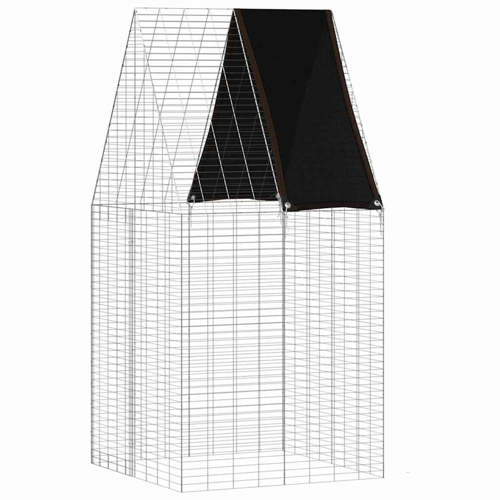 Vidaxl konijnenkooi zilver 100 x 100 x 210 cm gegalvaniseerd staal