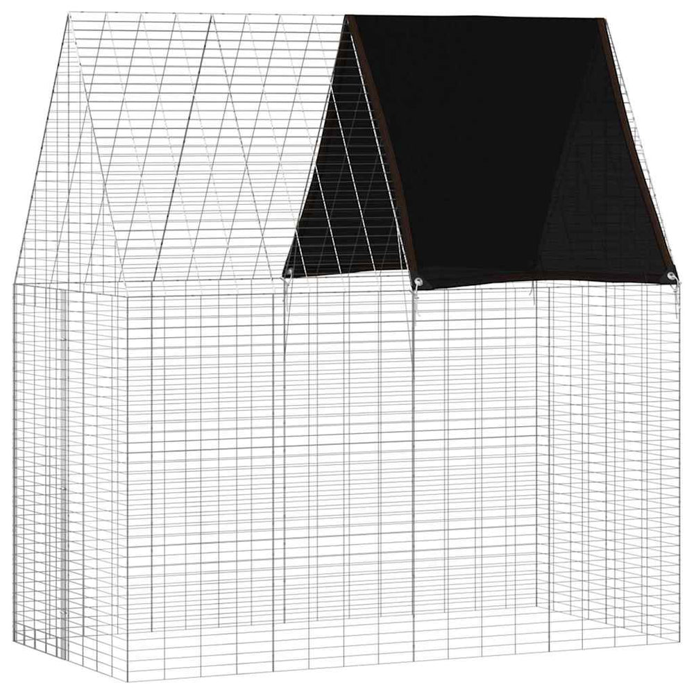 Vidaxl konijnenkooi zilver 200 x 100 x 210 cm gegalvaniseerd staal