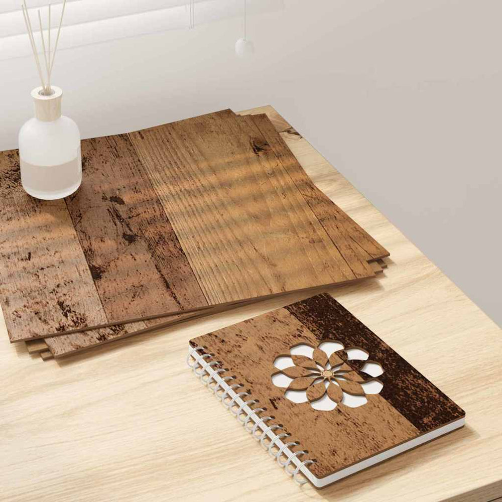 Vidaxl decorpanelen 50 pcs oudhout 30 x 30 x 0,27 cm bewerkt hout