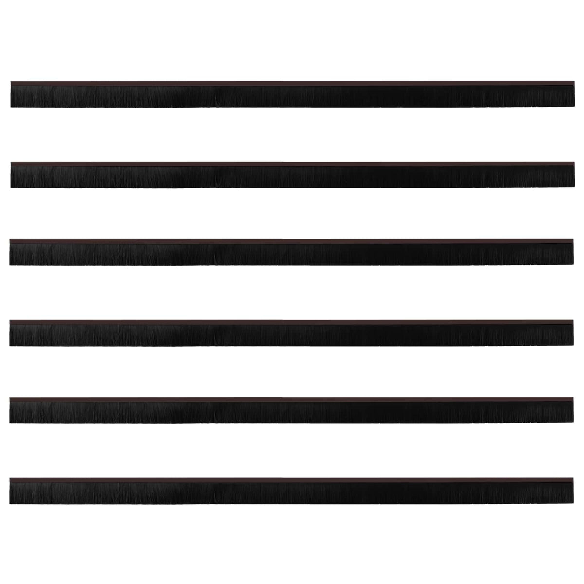 Vidaxl zelfklevende deurborstels 6 st bruin 100 cm aluminium legering