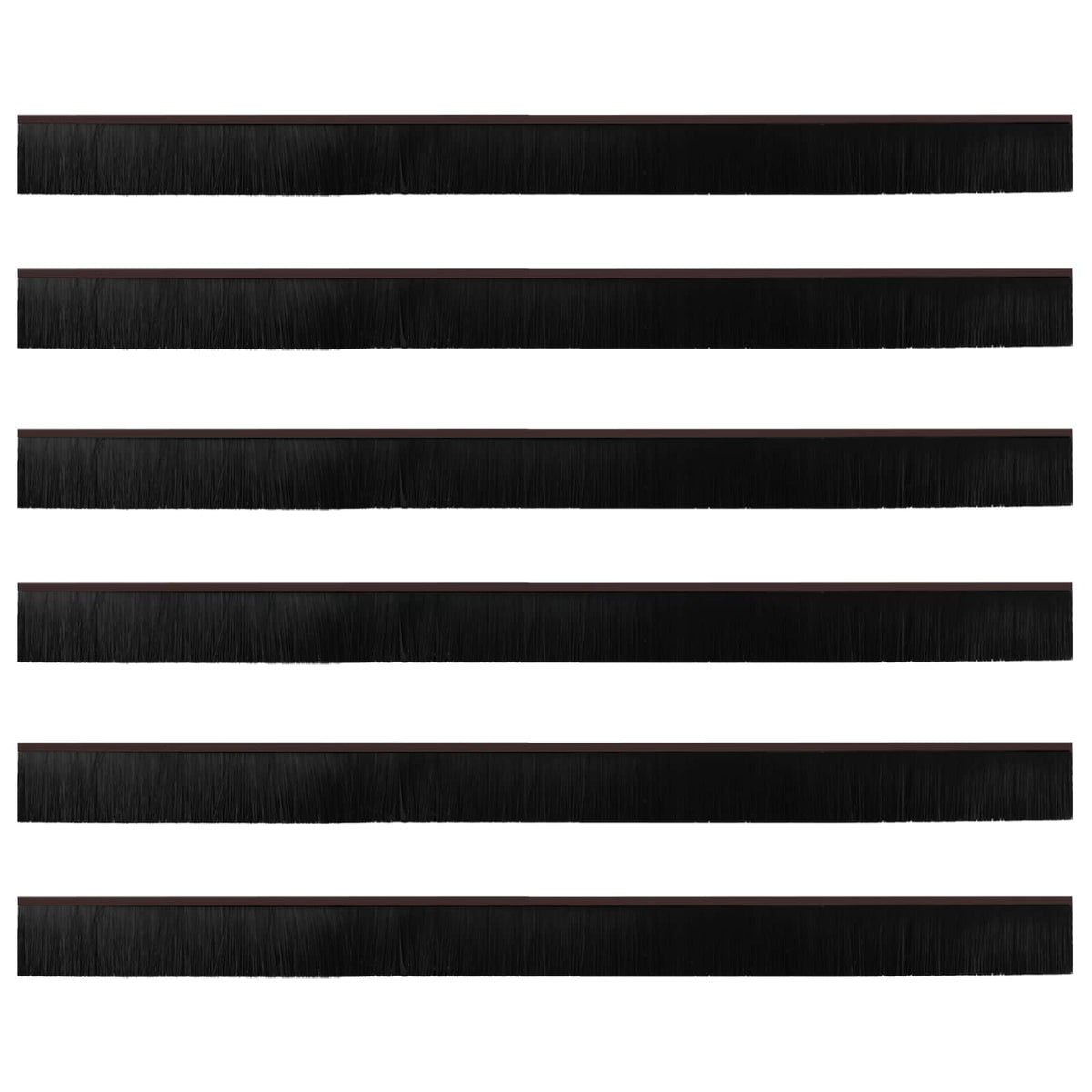 Vidaxl zelfklevende deurborstels 6 st bruin 100 cm aluminium legering