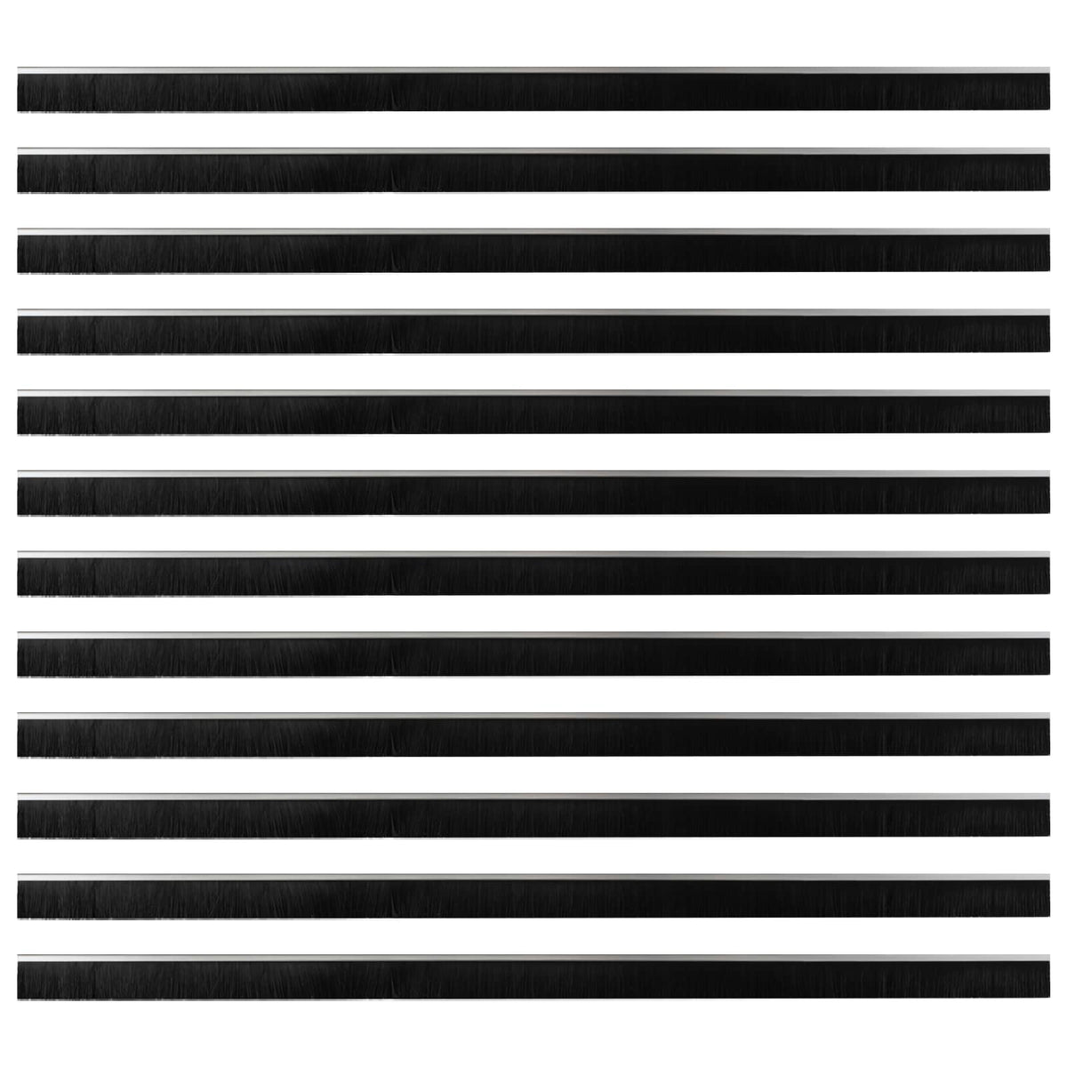 Vidaxl zelfklevende deurborstels 12 st 100 cm aluminium legering