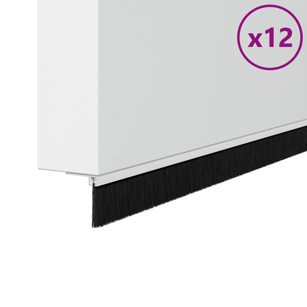 Vidaxl zelfklevende deurborstels 12 st wit 100 cm aluminium legering