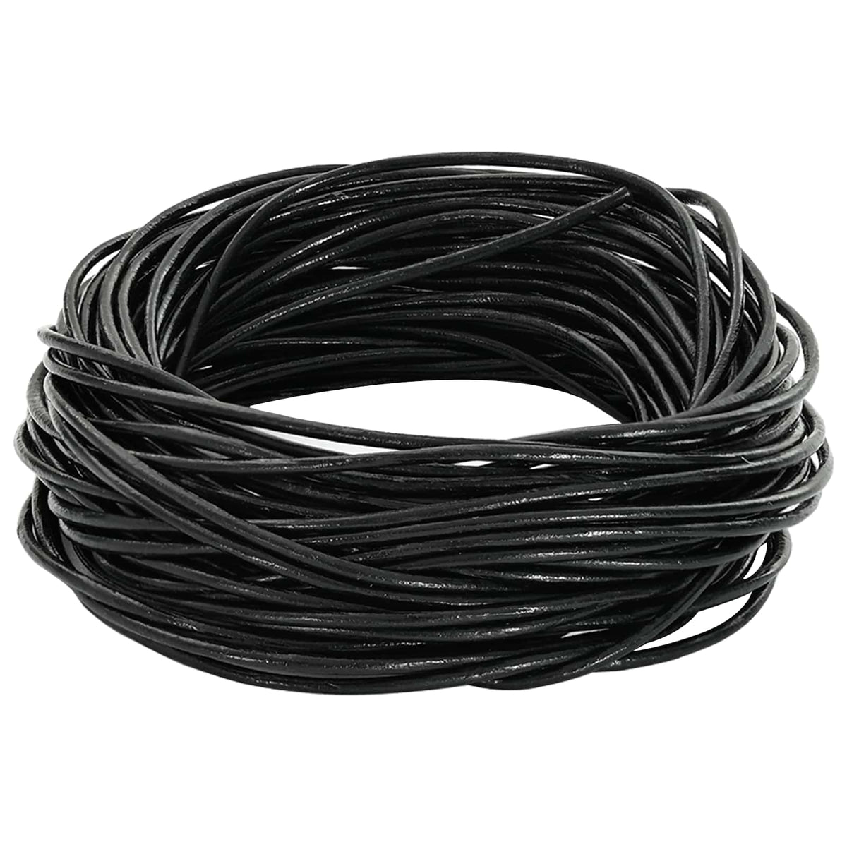 Vidaxl leren koord 1 zwart ø1,5 mm x 5 m leer