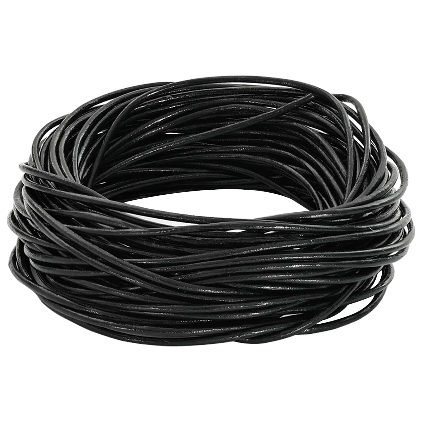 Vidaxl leren koord 1 zwart ø2 mm x 10 m leer