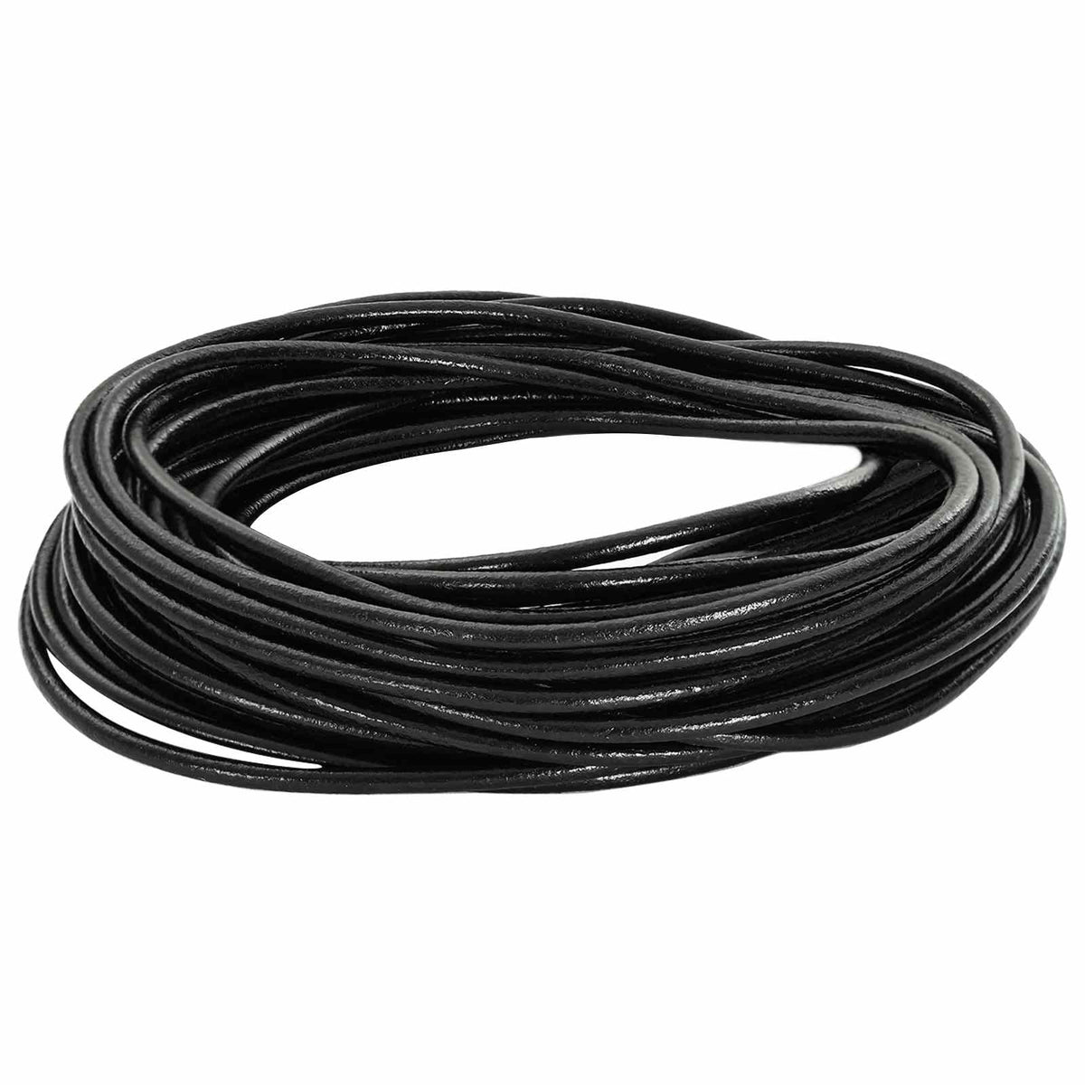 Vidaxl leren koord 1 zwart ø3 mm x 5 m leer