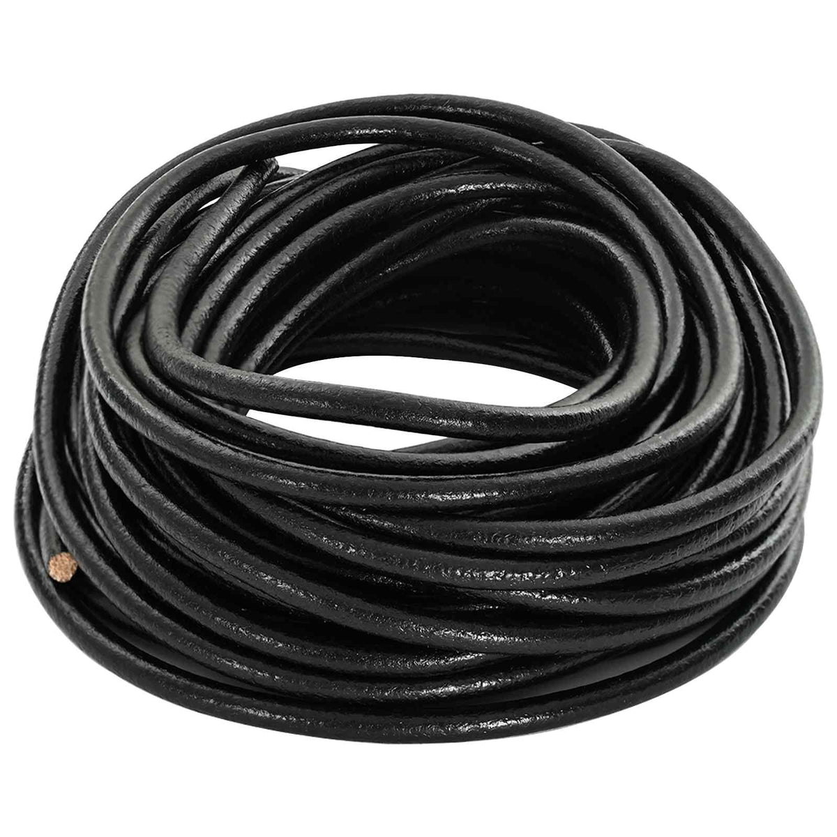 Vidaxl leren koord 1 zwart ø4 mm x 10 m leer