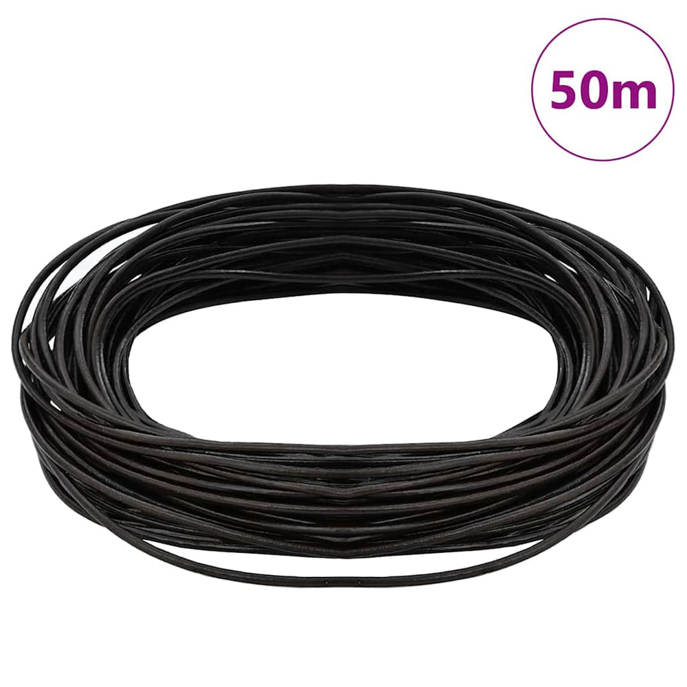 Vidaxl leren koord donkerbruin ø1 mm x 50 m leer
