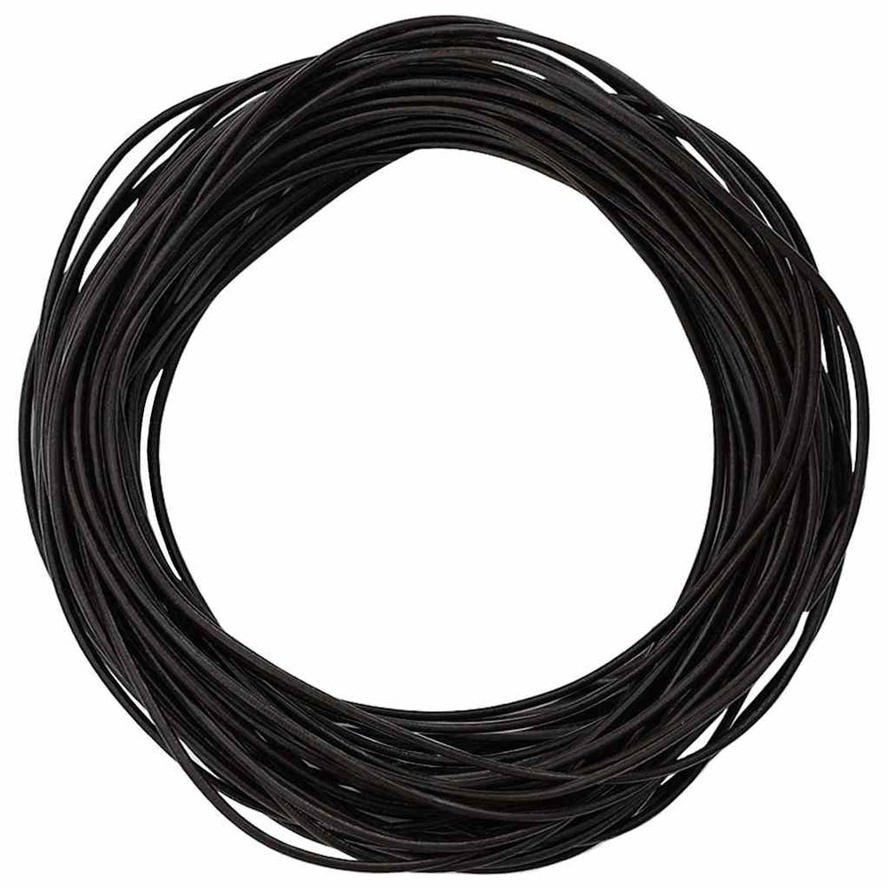 Vidaxl leren koord donkerbruin ø2 mm x 50 m leer