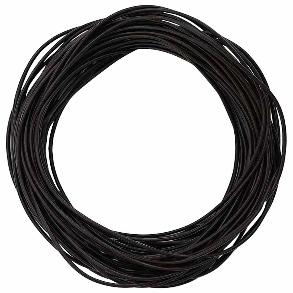 Vidaxl leren koord 1 donkerbruin ø2 mm x 50 m leer