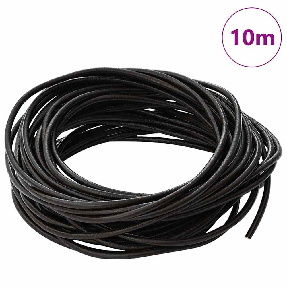 Vidaxl leren koord donkerbruin ø3 mm x 10 m leer