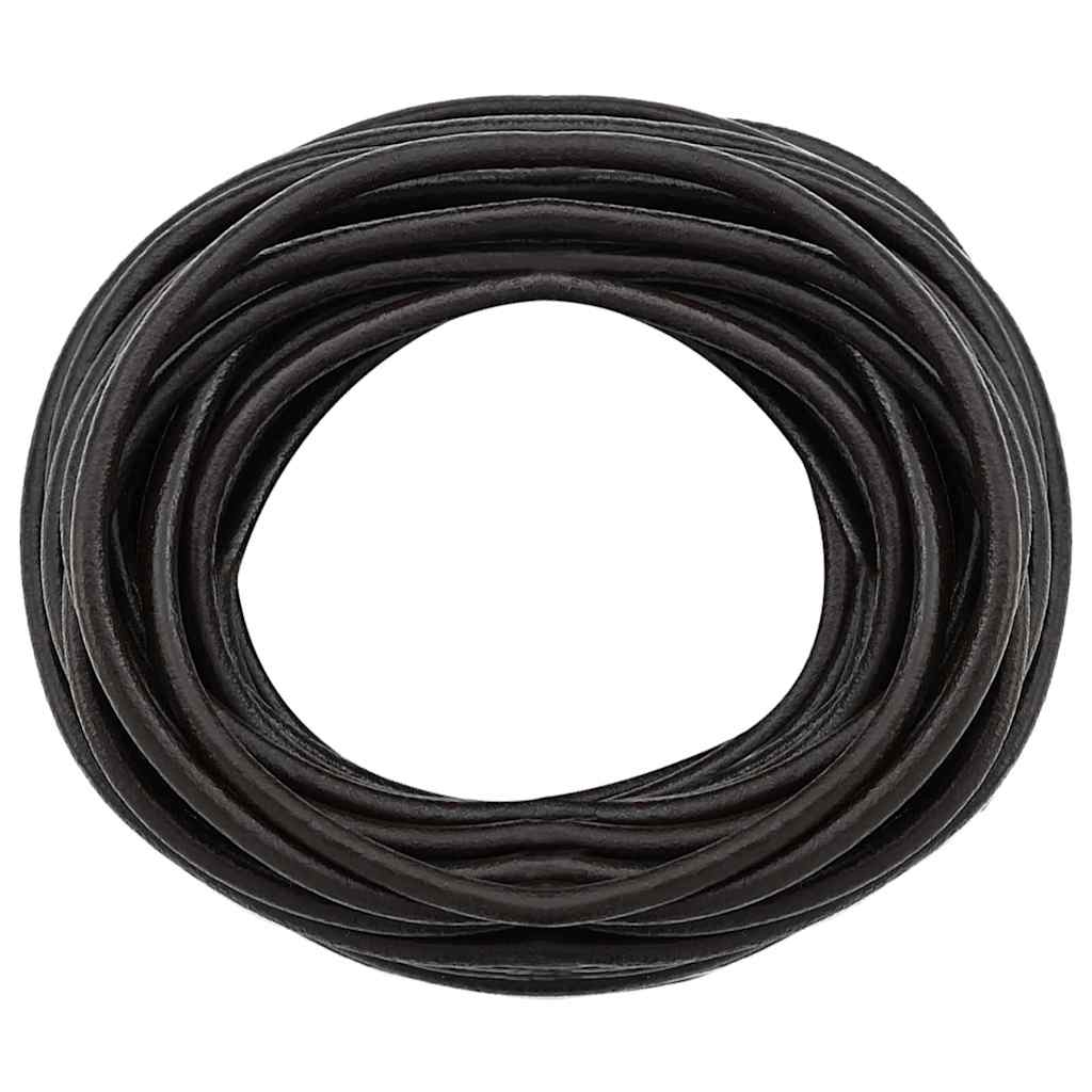Vidaxl leren koord 1 donkerbruin ø5 mm x 10 m leer