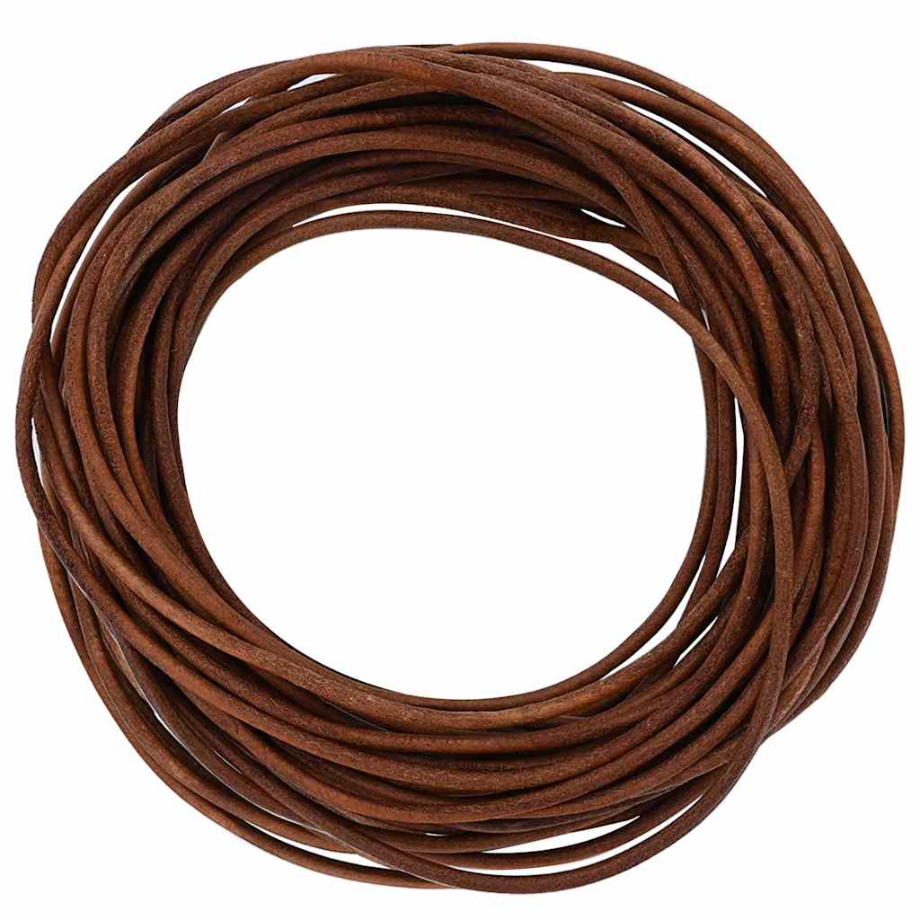Vidaxl leren koord 1 licht bruin ø3 mm x 5 m leer