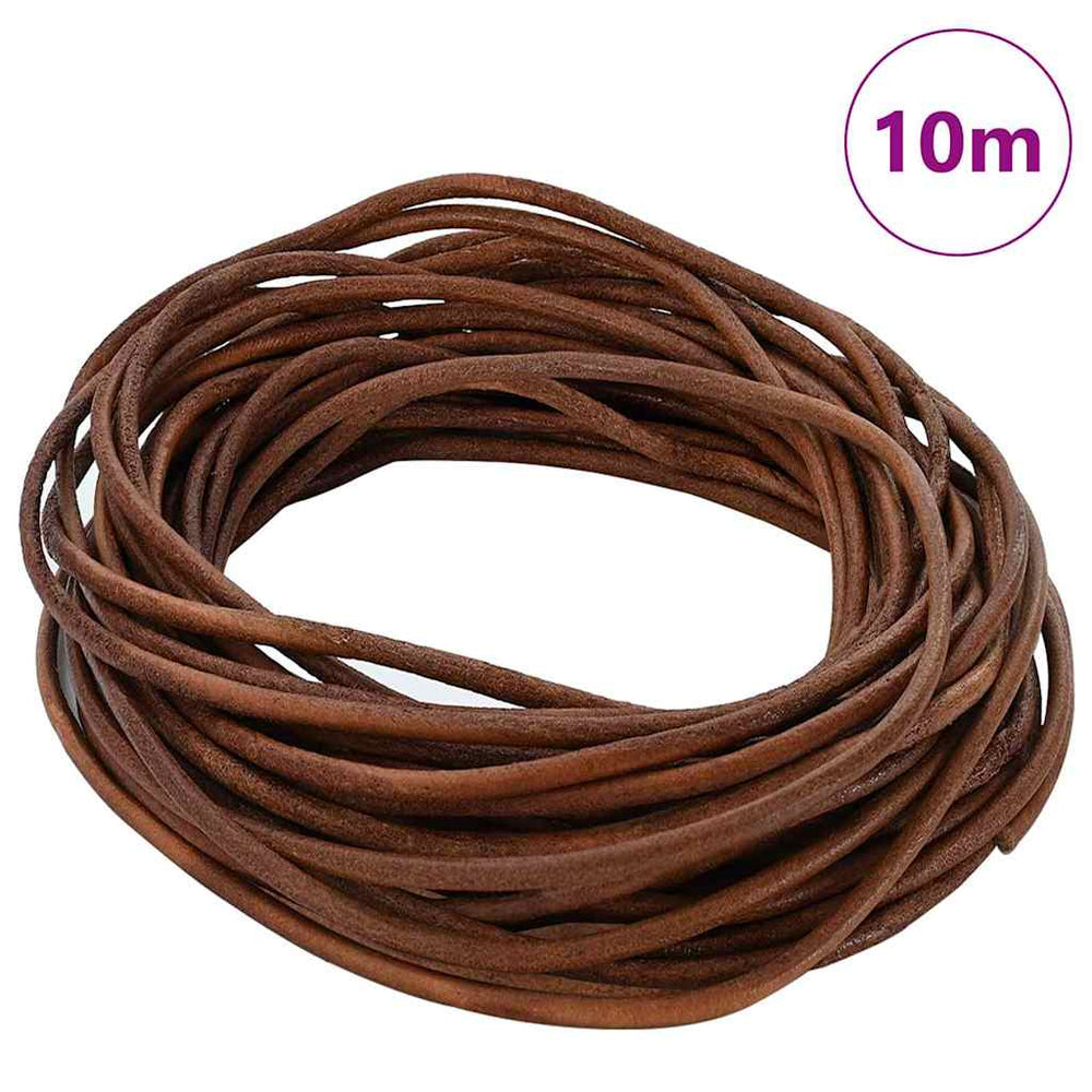 Vidaxl leren koord licht bruin ø3 mm x 10 m leer