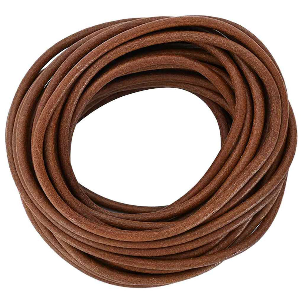Vidaxl leren koord licht bruin ø5 mm x 50 m leer