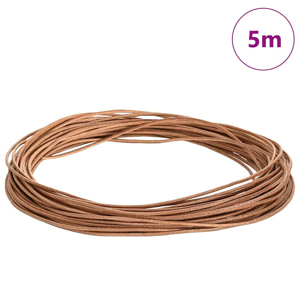 Vidaxl leren koord bruin ø1,5 mm x 5 m leer