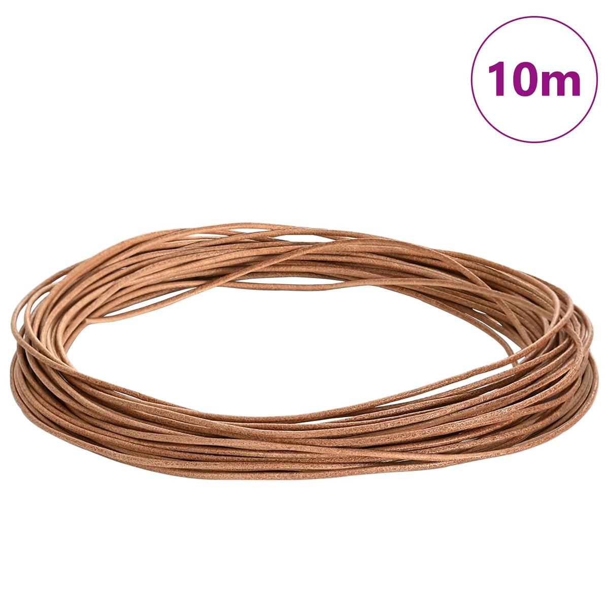 Vidaxl leren koord 1 bruin ø2 mm x 10 m leer