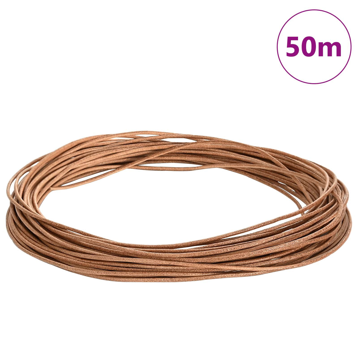 Vidaxl leren koord 1 bruin ø2,5 mm x 5 m leer