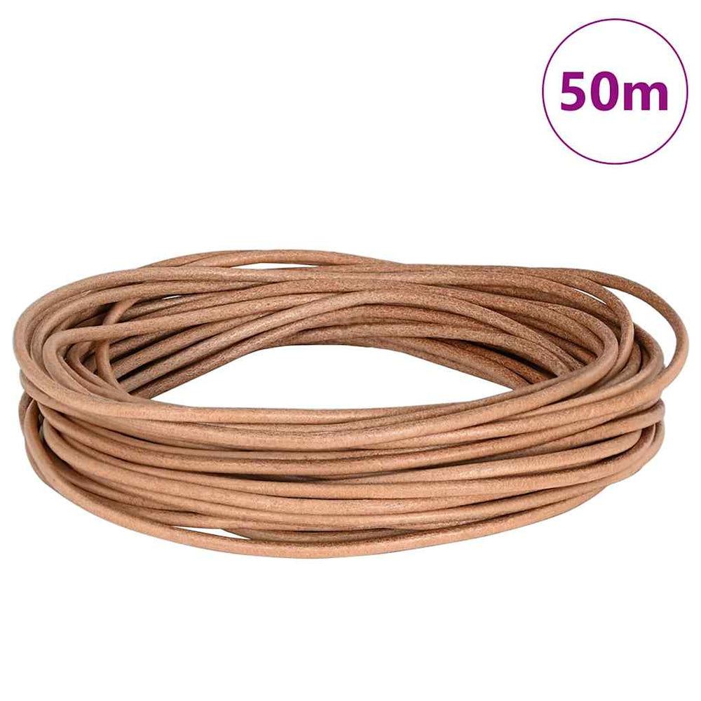 Vidaxl leren koord bruin ø2,5 mm x 50 m leer