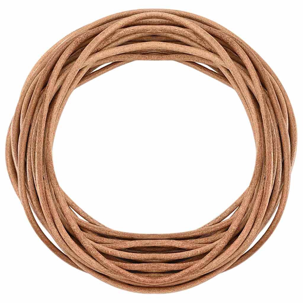 Vidaxl leren koord 1 bruin ø2,5 mm x 50 m leer