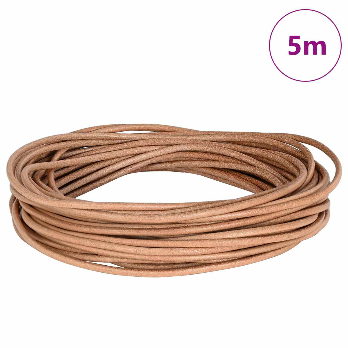 Vidaxl leren koord 1 bruin ø3 mm x 5 m leer