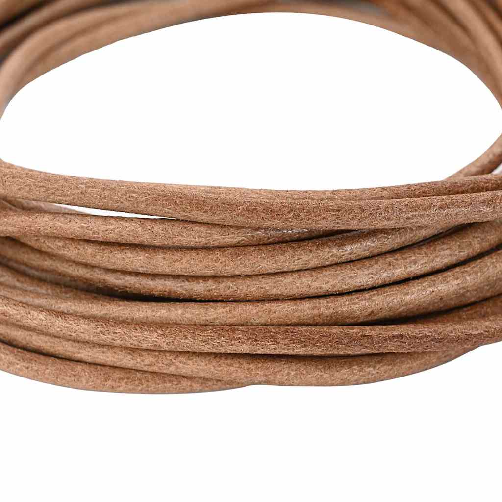 Vidaxl leren koord bruin ø5 mm x 5 m leer