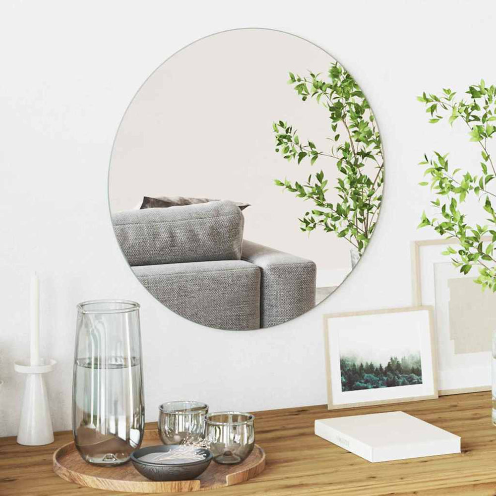 Vidaxl wandspiegel rond ø 50 cm gehard glas