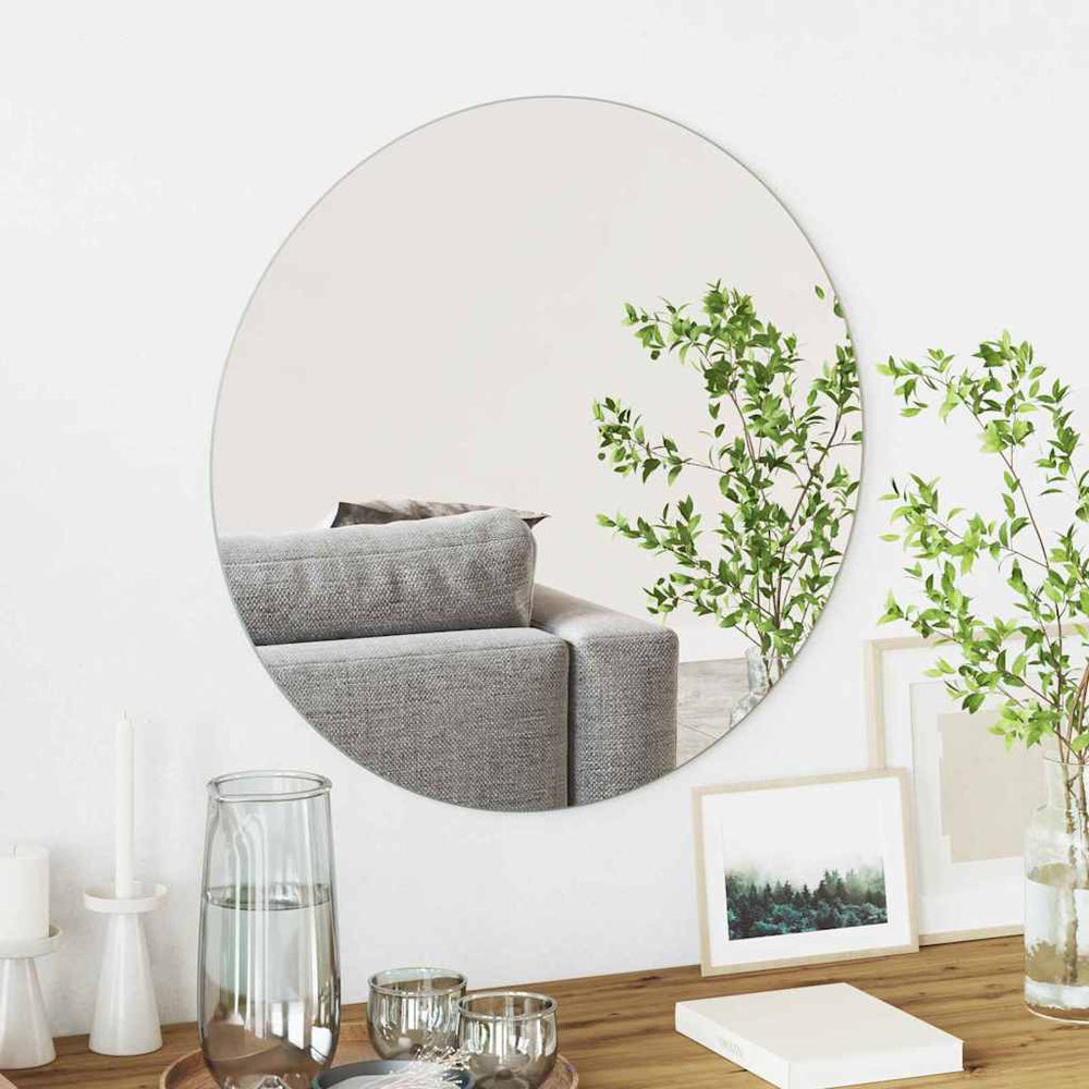Vidaxl wandspiegel rond ø 60 cm gehard glas