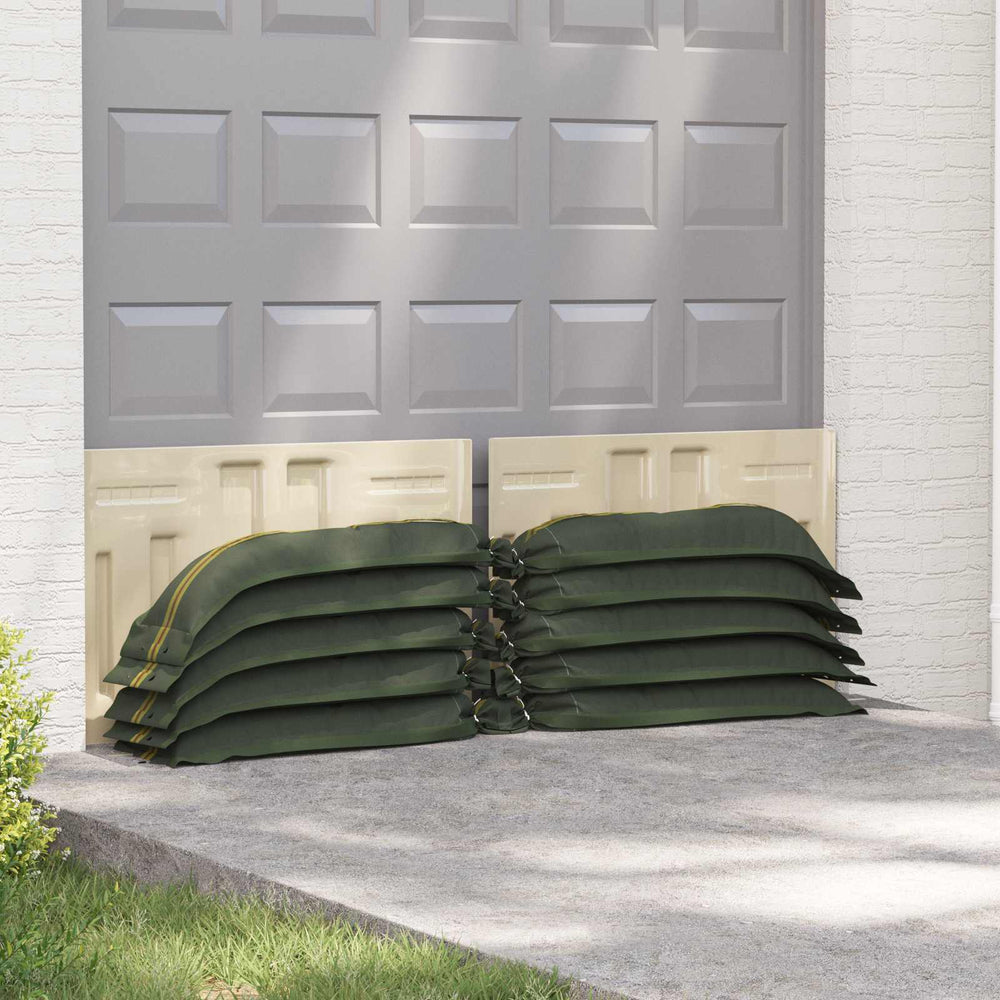 Vidaxl zandzakken 10 pcs groen 120 x 27 cm hdpe
