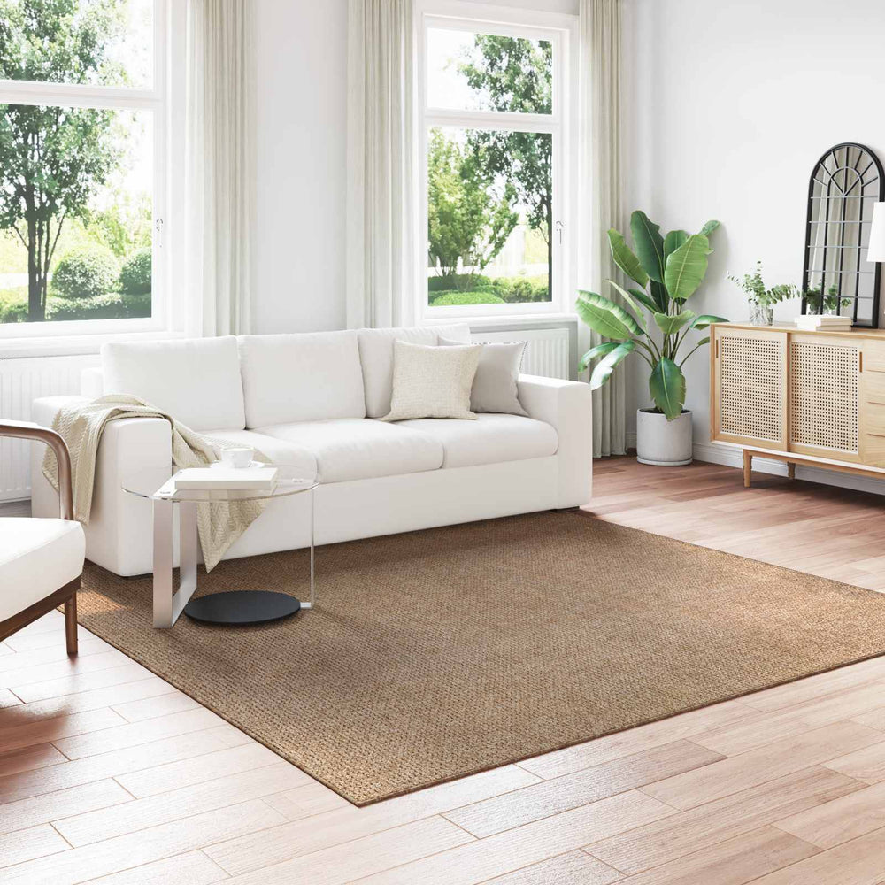 Vidaxl vloerkleden vierkant huarte naturel 240 x 240 cm polyester