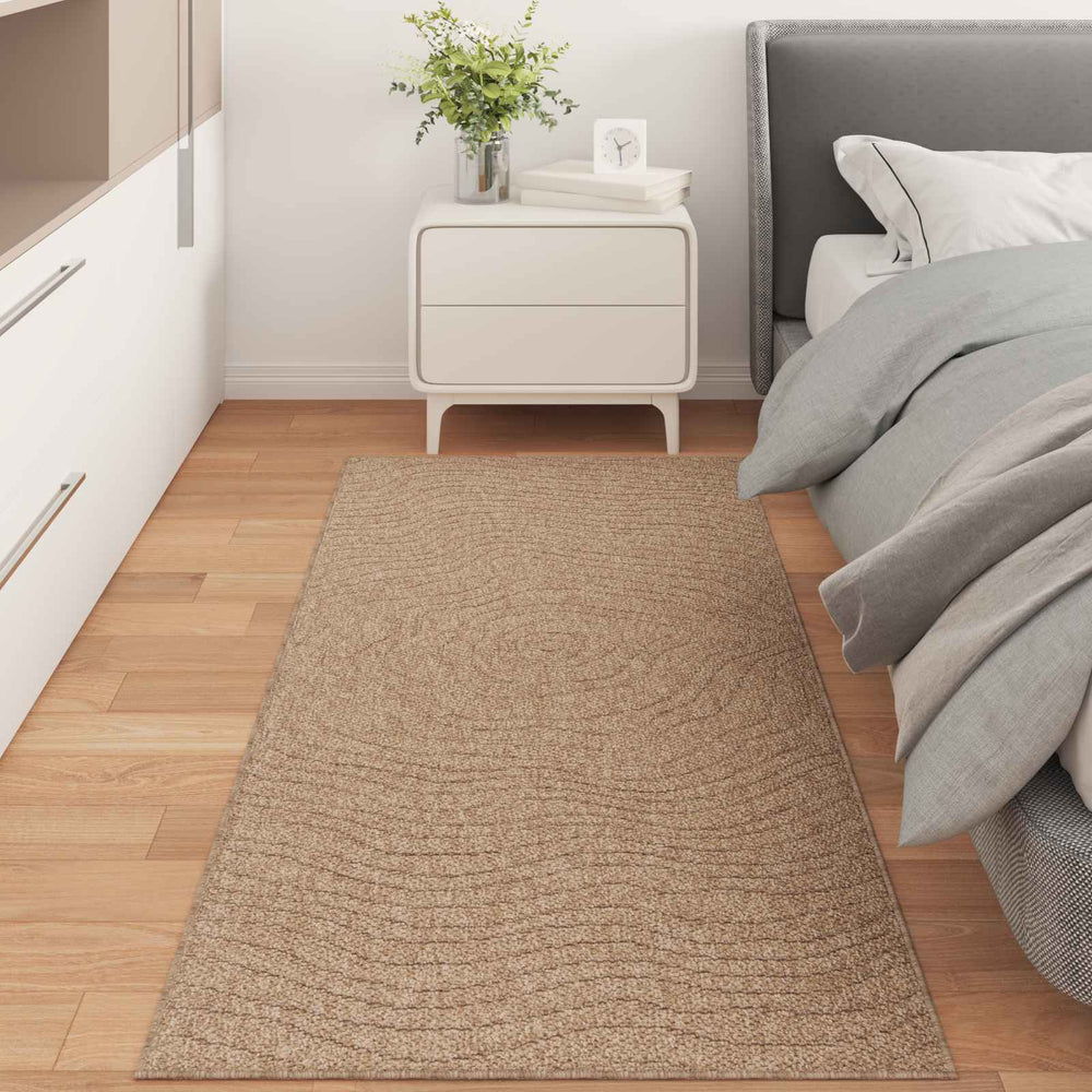 Vidaxl vloerkleden moiré huarte naturel 150 x 80 cm polyester