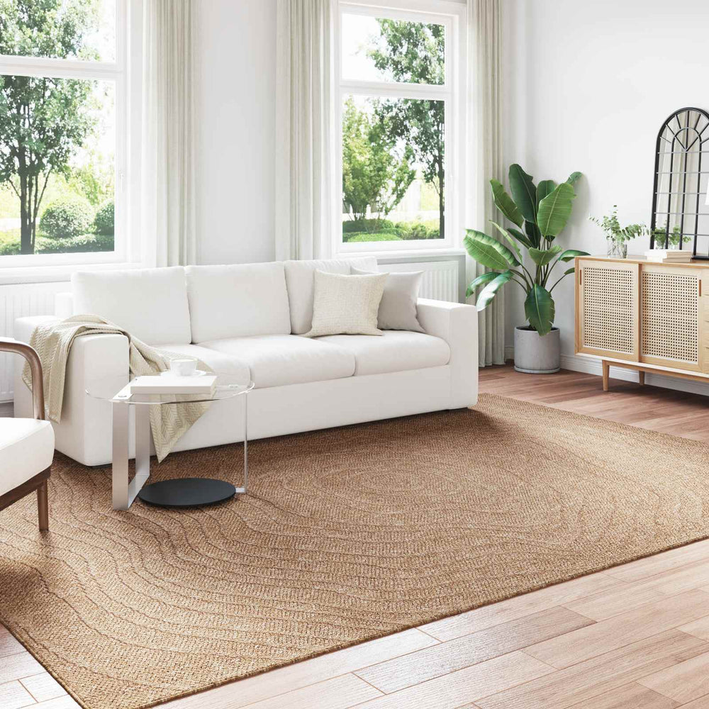 Vidaxl vloerkleden moiré huarte naturel 280 x 200 cm polyester