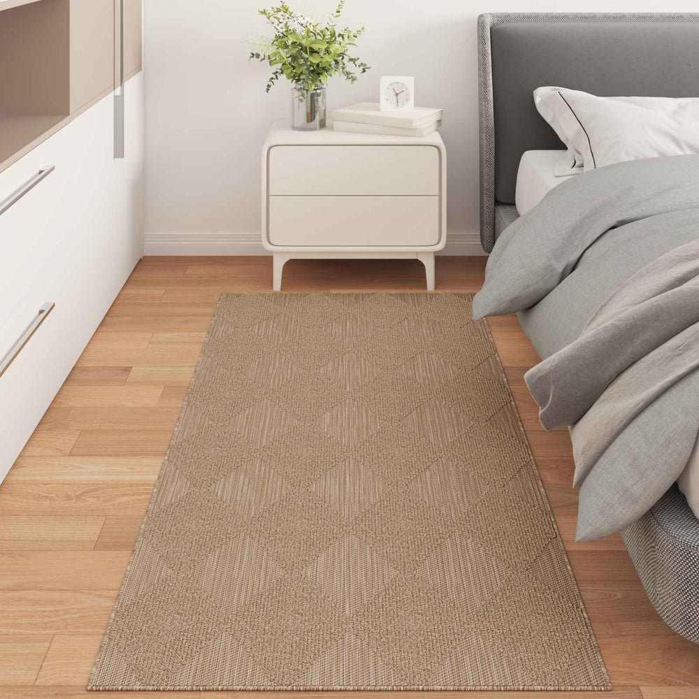 Vidaxl vloerkleden rechthoekig huarte naturel 150 x 80 cm polyester