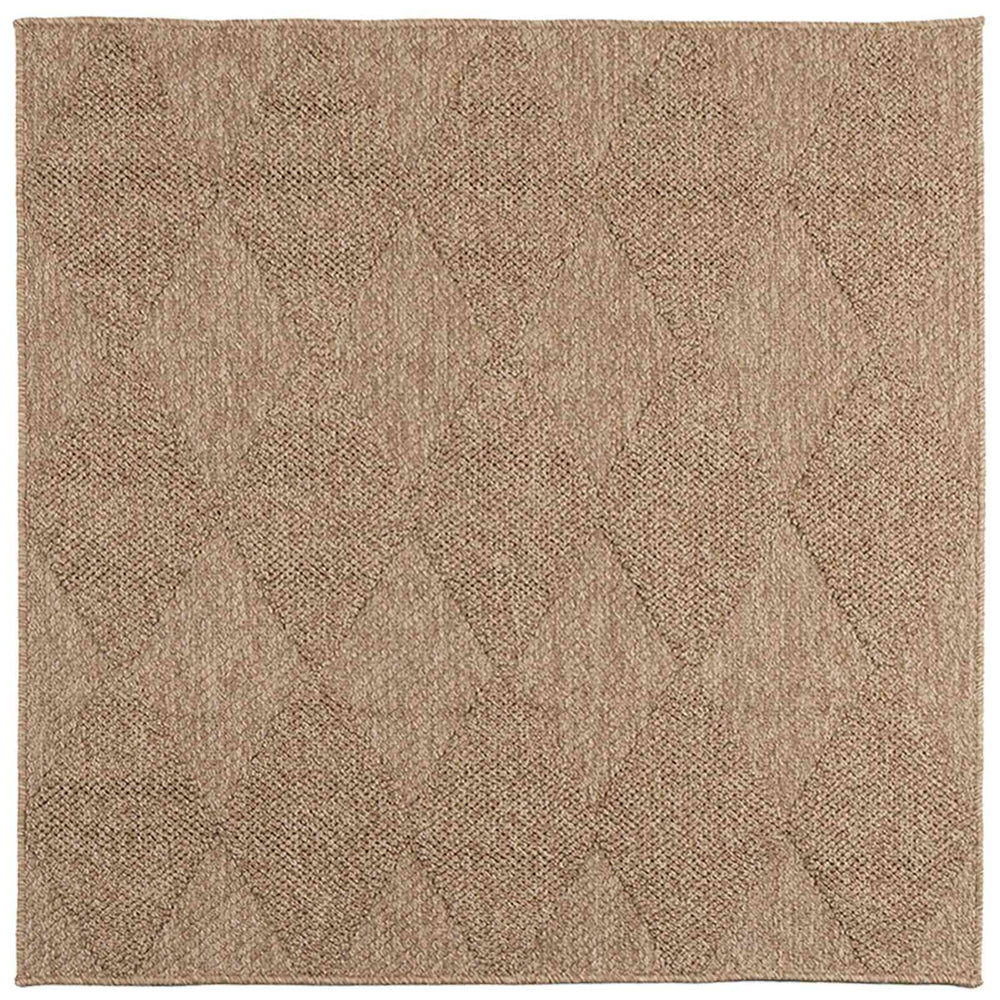 Vidaxl vloerkleden vierkant huarte naturel 120 x 120 cm polyester