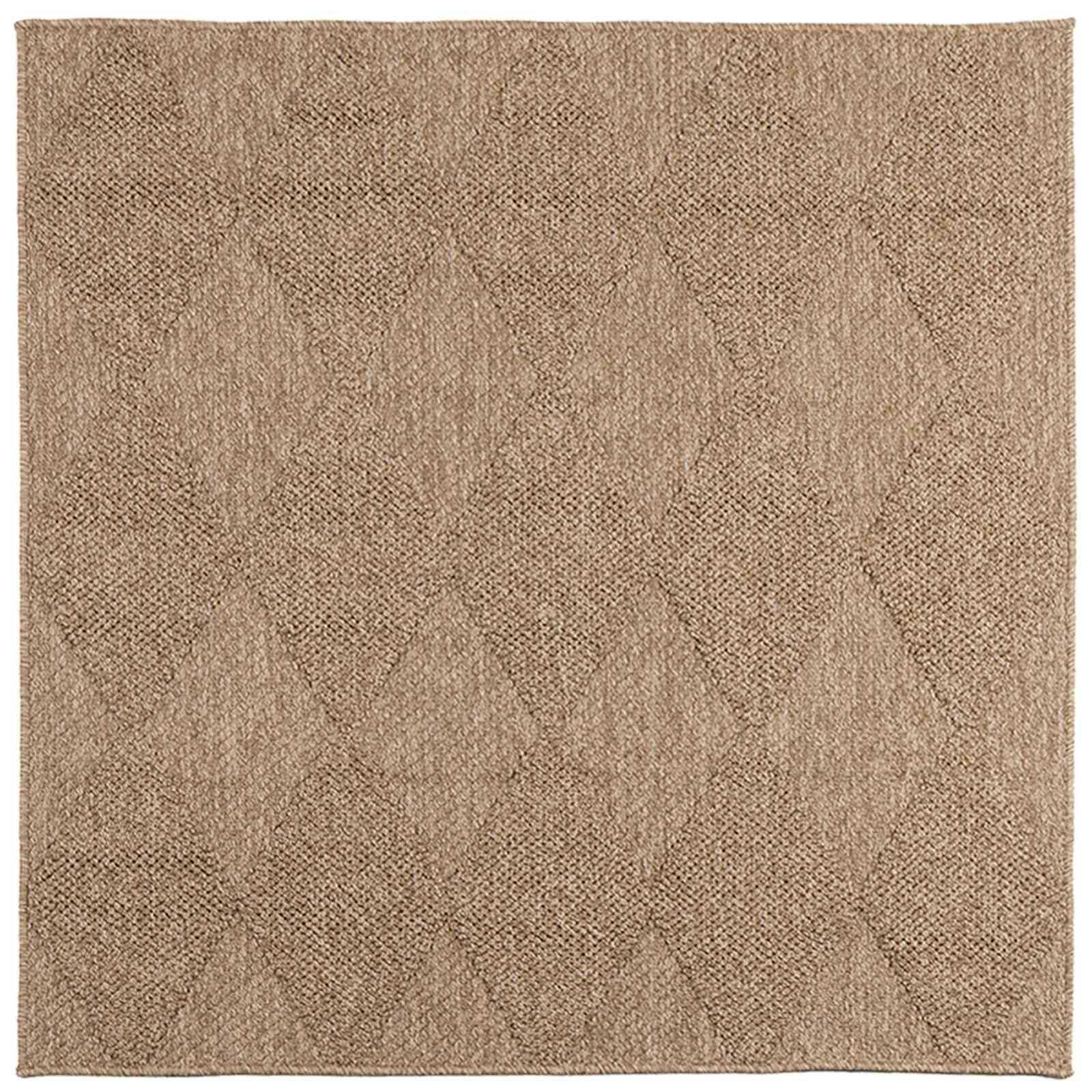 Vidaxl vloerkleden vierkant huarte naturel 120 x 120 cm polyester