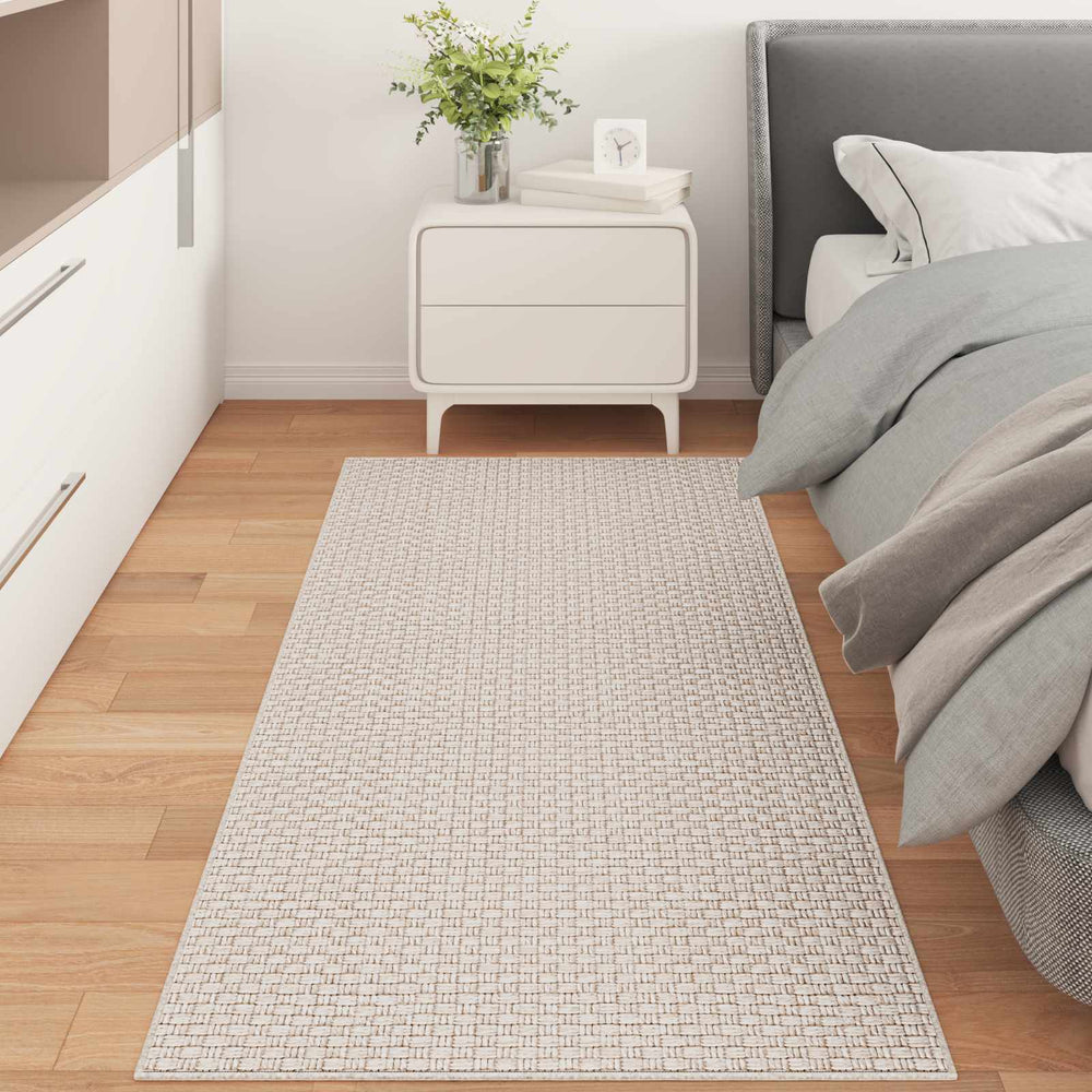 Vidaxl vloerkleden rechthoekig huarte crème 150 x 80 cm polyester