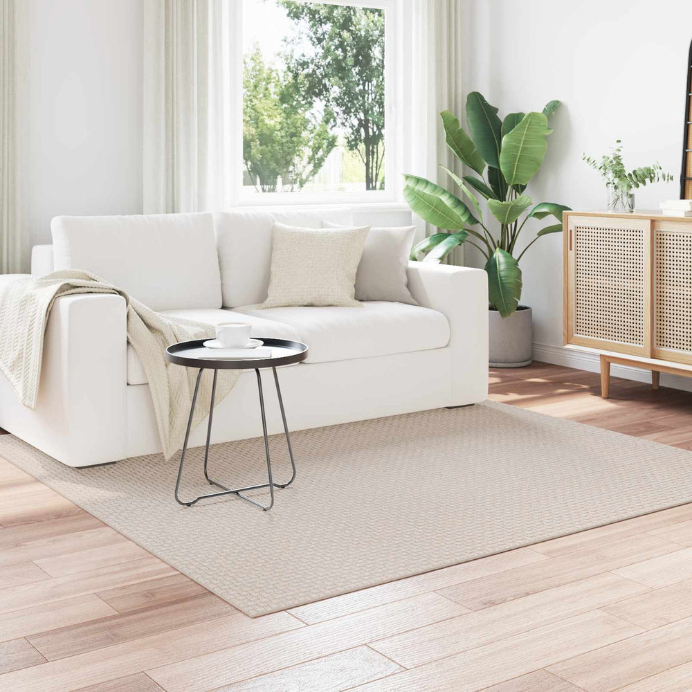Vidaxl vloerkleden vierkant huarte crème 200 x 200 cm polyester