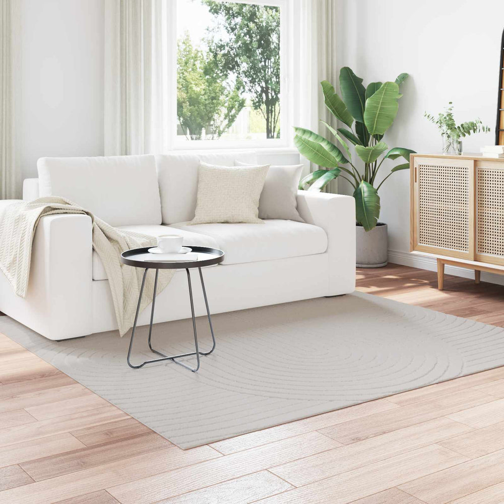 Vidaxl vloerkleden vierkant huarte crème 120 x 120 cm polyester