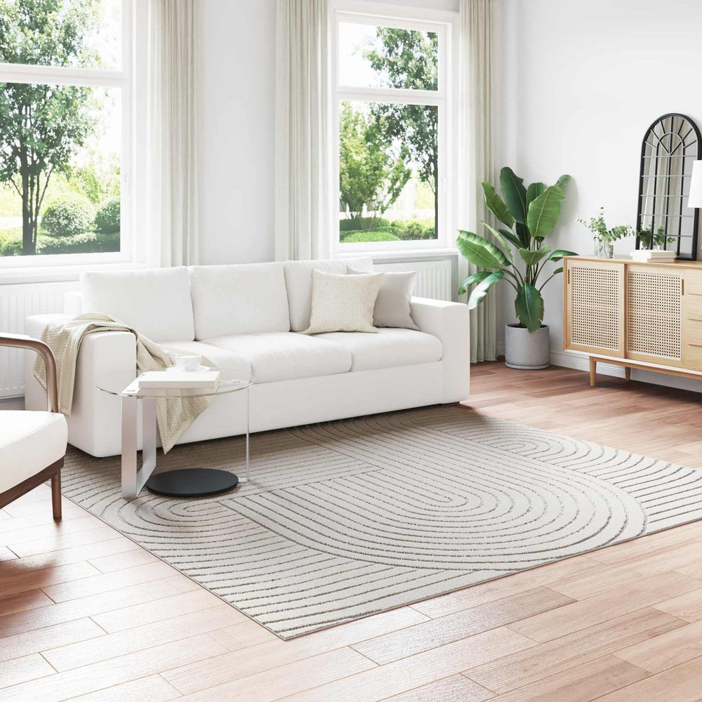 Vidaxl vloerkleden vierkant huarte crème 240 x 240 cm polyester