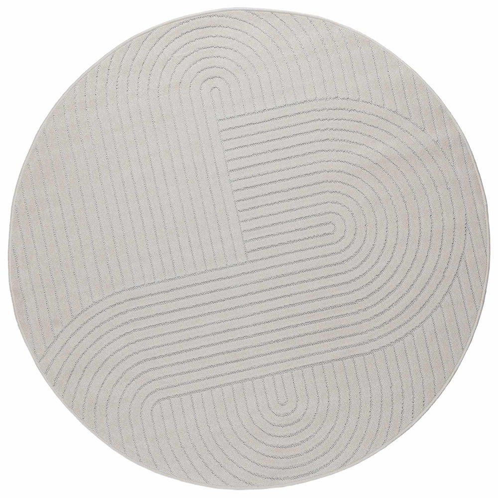 Vidaxl vloerkleden rond huarte crème ø 160 cm polyester