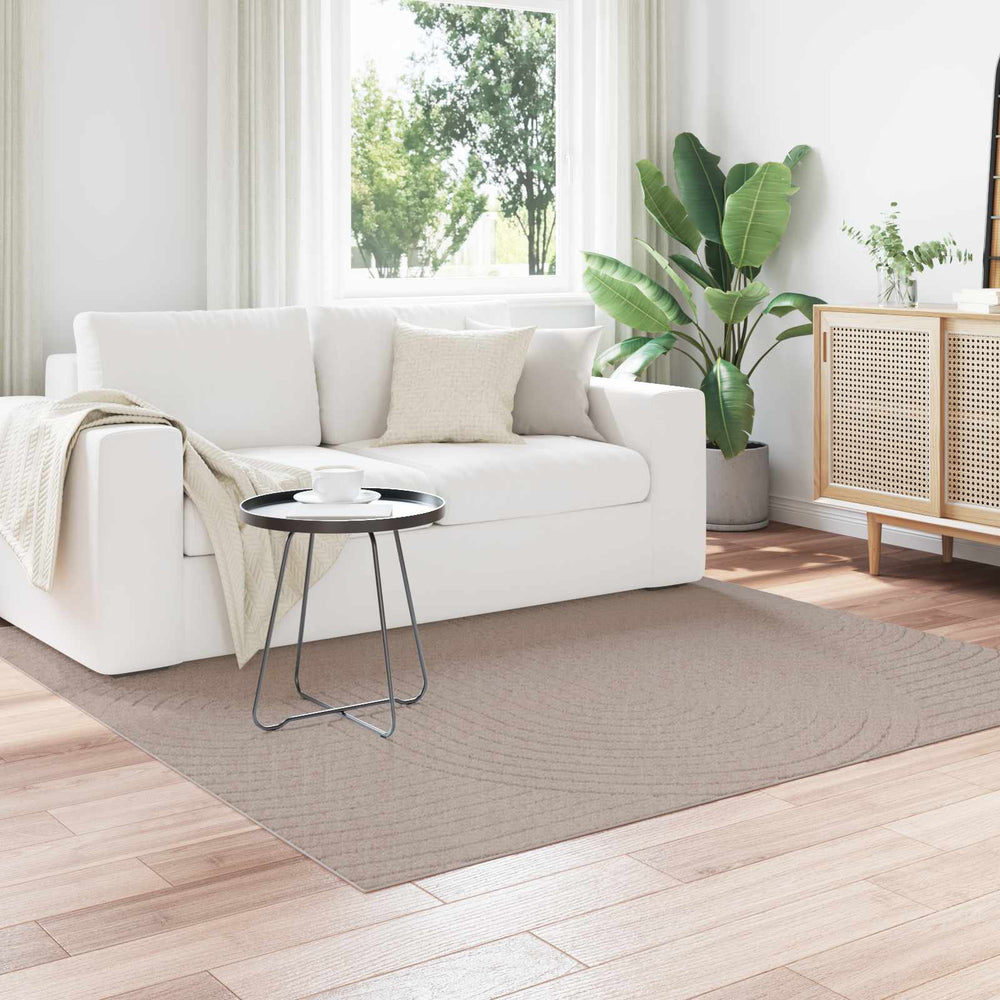 Vidaxl vloerkleden vierkant huarte beige 120 x 120 cm polyester