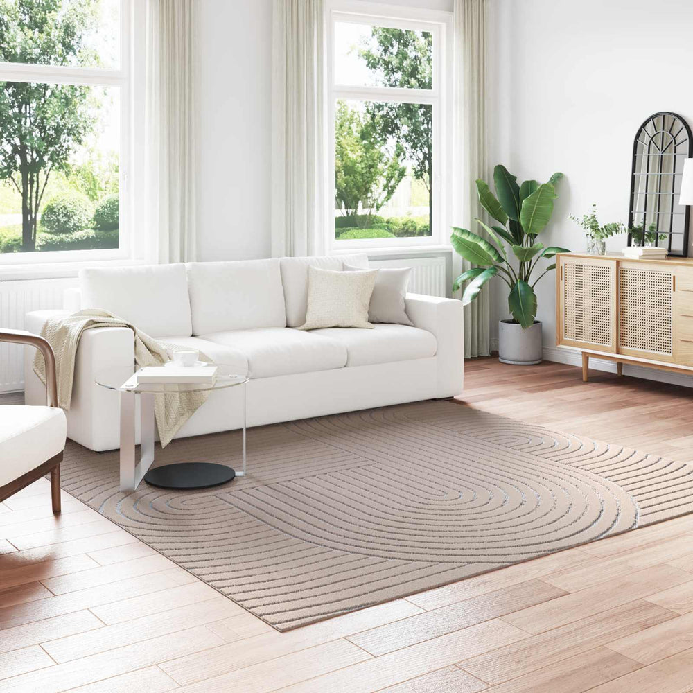 Vidaxl vloerkleden vierkant huarte beige 240 x 240 cm polyester