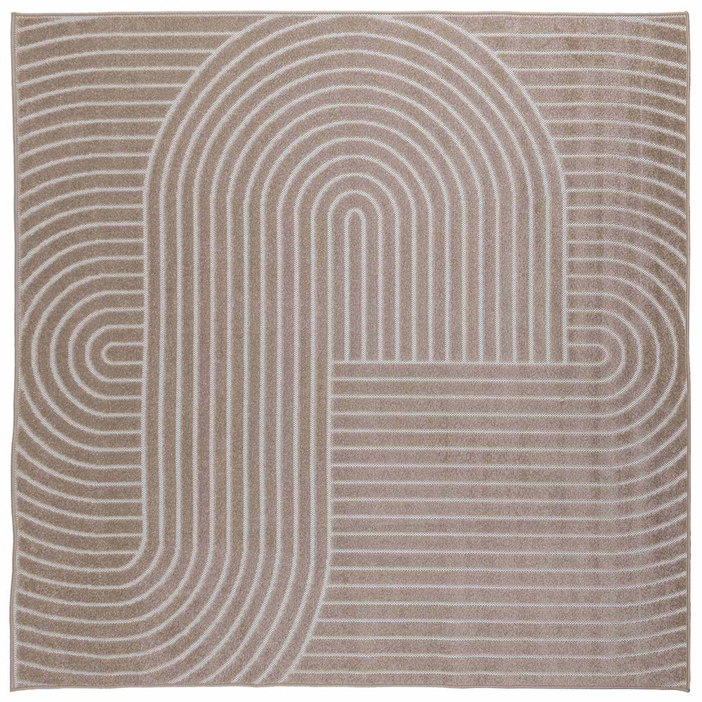 Vidaxl vloerkleden vierkant huarte beige 240 x 240 cm polyester