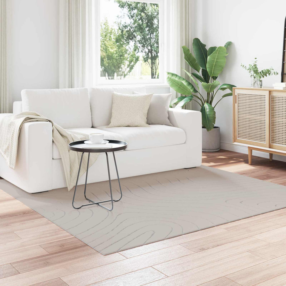 Vidaxl vloerkleden vierkant huarte crème 120 x 120 cm polyester